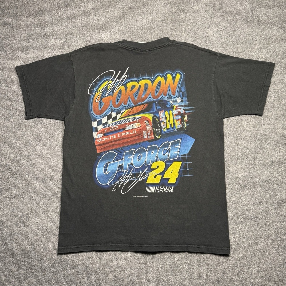 Vintage 1998 Jeff Gordon NASCAR "G-Force" racing graphic t-shirt Size Large
